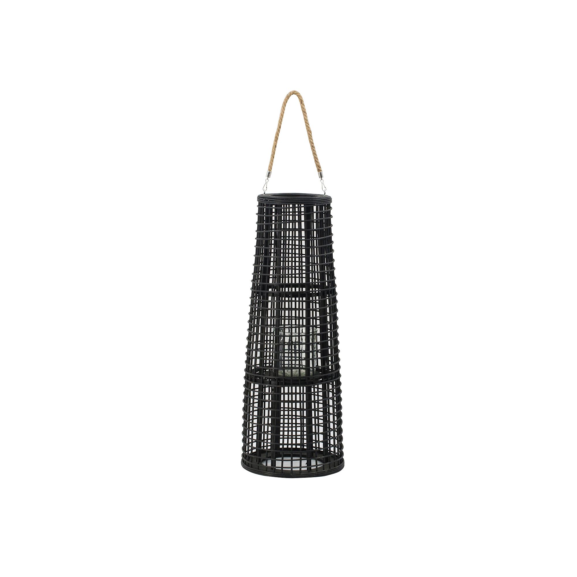 A&B Home Openwork Lantern Floor Decor, Black