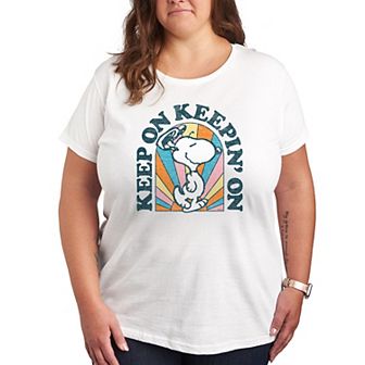 Plus Peanuts Snoopy Keep On Graphic Tee