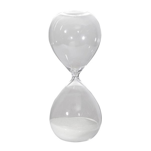 A&B Home Ferdinand White 60-Minute Hourglass Table Decor