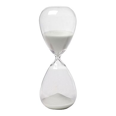 A&B Home Ferdinand White 60-Minute Hourglass Table Decor