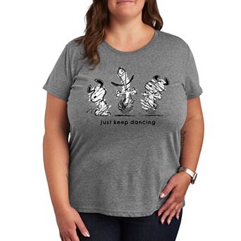 Plus Peanuts Snoopy Just Keep Dancing Graphic Tee