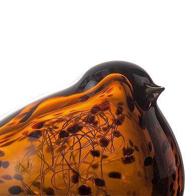 A&B Home LED Glass Bird Table Decor