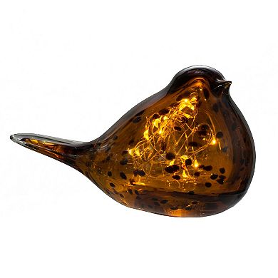 A&B Home LED Glass Bird Table Decor