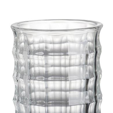 A&B Home Textured Cylinder Decorative Vase Table Decor