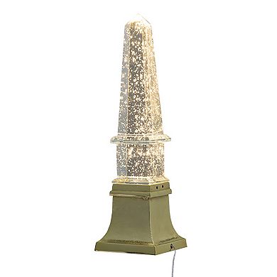 A&B Home Crystal Obelisk Decorative Lighting Table Decor