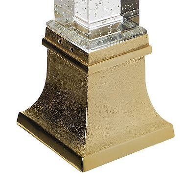 A&B Home Crystal Obelisk Decorative Lighting Table Decor