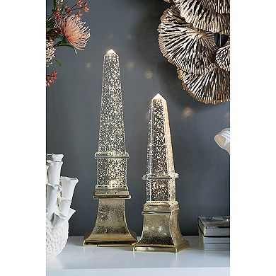 A&B Home Crystal Obelisk Decorative Lighting Table Decor