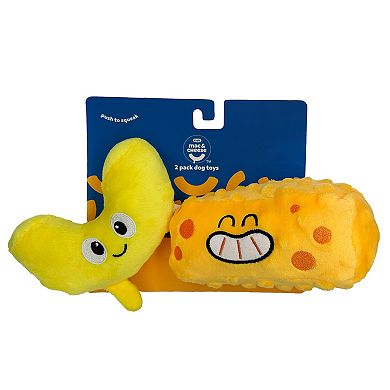 Kraft Mac & Cheese Plush Dog Toys 2-Pack