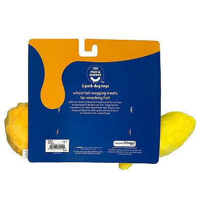 Kraft Mac & Cheese Plush Dog Toys 2-Pack