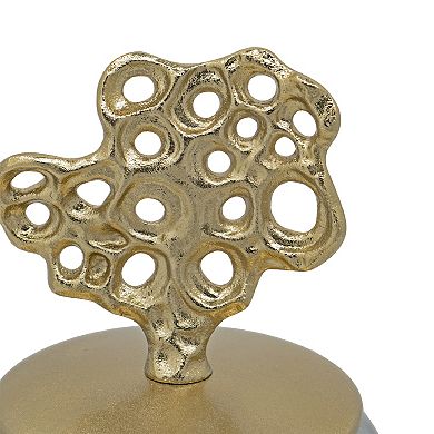 A&B Home Percy Aluminum Lidded Glass Jar Table Decor