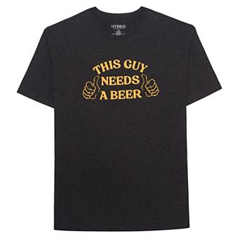 Big & Tall "This Guy Needs A Beer" Graphic Tee
