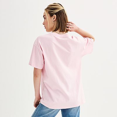 Juniors' Strawberry Shortcake Oversized Graphic Tee