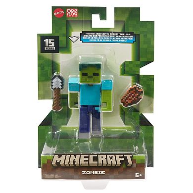 Mattel Minecraft Zombie Action Figure & Accessories 3-Piece Set