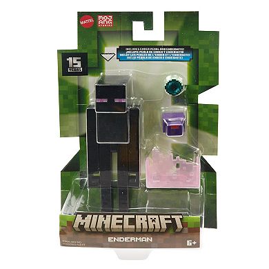 Mattel Minecraft Enderman Action Figure & Accessories 4-Piece Set
