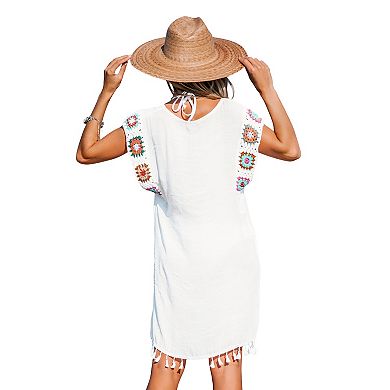 Women's Cupshe Crochet Tassel Coverup Dress