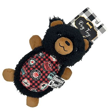 Woof Scout Black Bear Dog Toy