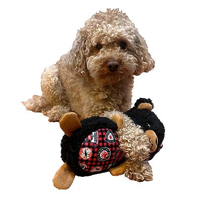 Woof Scout Black Bear Dog Toy