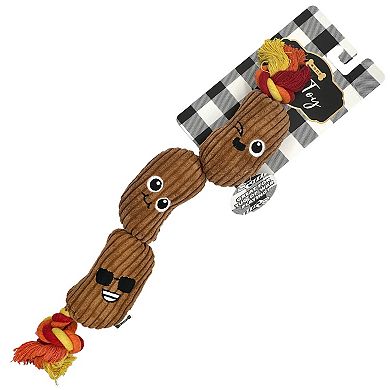 Woof Rope Plush Sausage Dog Toy