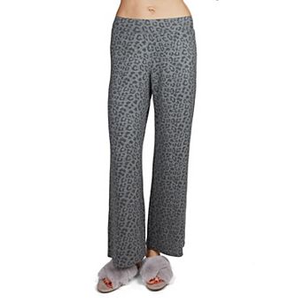 Women's French Terry Cloth Leopard Print Lounge Pants