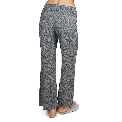 Women's French Terry Cloth Leopard Print Lounge Pants