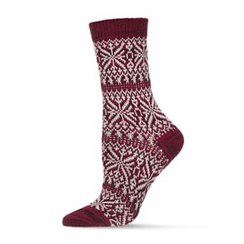 Women's Traditional Cozy Snowflake Crew Sock