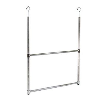 Oceanstar 2 tier Portable Adjustable Closet Hanger Rod