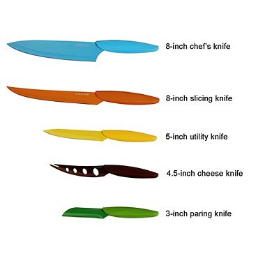 Oceanstar KS1217 6-Piece Non-Stick Coating knife set with Block