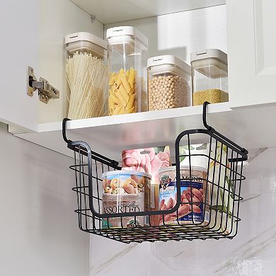 Oceanstar Stackable Metal Wire Storage Basket Set for Pantry, Countertop, Kitchen or Bathroom, Set of 3