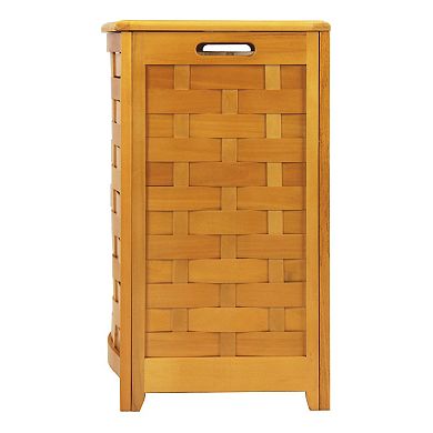 Oceanstar Bowed Front Laundry Wood Hamper