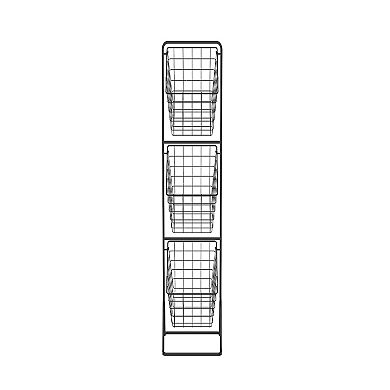 Oceanstar 3-Tier Metal Wire Storage Basket Stand with Removable Baskets