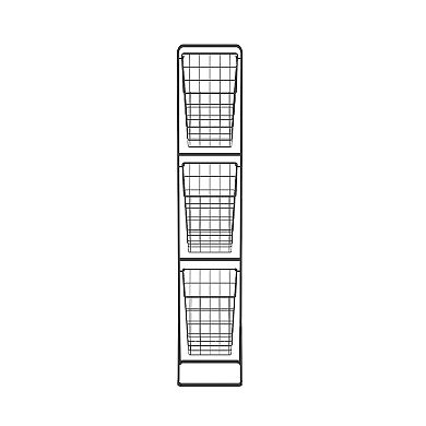 Oceanstar 3-Tier Metal Wire Storage Basket Stand with Removable Baskets