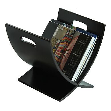 Oceanstar Contemporary Wooden Magazine Rack
