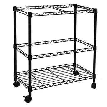 Oceanstar Portable 2 tier Metal Rolling File Cart