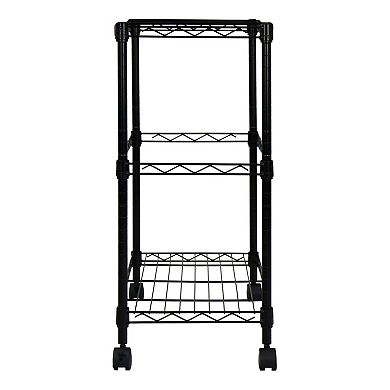 Oceanstar Portable 2-Tier Metal Rolling File Cart