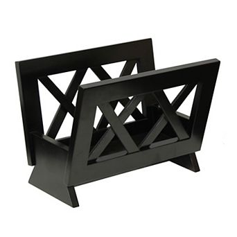 Oceanstar Wood Magazine Rack