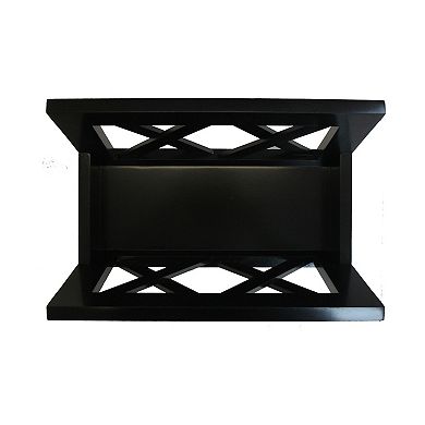 Oceanstar Wood Magazine Rack