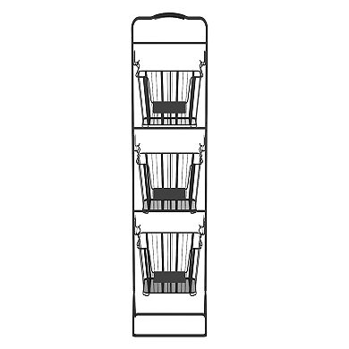 Oceanstar 3-Tier Metal Wire Storage Basket Stand with Removable Baskets