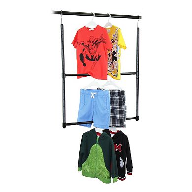 Oceanstar 2-Tier Portable Adjustable Closet Hanger Rod