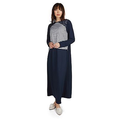 Women s Modest Soft Nursing Gown with Lace Accents