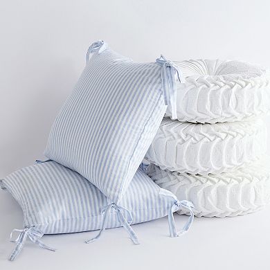 Draper James Striped Decorative Pillow with Bows