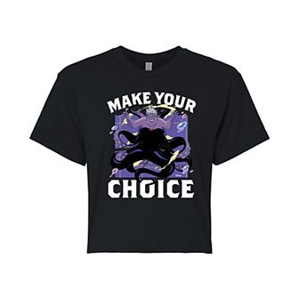 Disney's The Little Mermaid Ursula Juniors' Manga Make Your Choice Cropped Tee