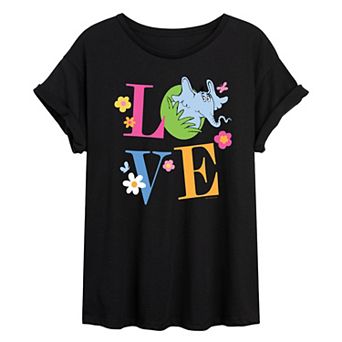 Juniors' Dr. Seuss Horton Love Oversized Graphic Tee