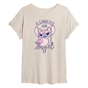 Juniors' Lilo & Stitch Always An Angel Graphic Tee