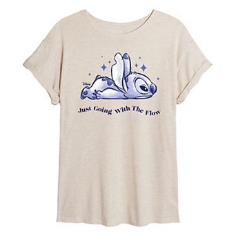 Juniors' Lilo & Stitch Go With The Flow Graphic Tee