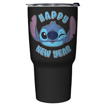 Lilo & Stitch Happy New Year Winking Face Stitch Stainless Steel Travel Mug