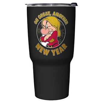 Snow White And The Seven Dwarfs Grumpy New Year Stainless Steel Graphic Travel Mug