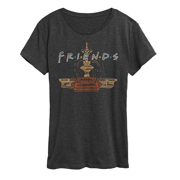 Women's Friends Couch Fountain Set Graphic Tee