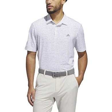 Men's adidas Ultimate365 Power Grid Print Golf Polo Shirt