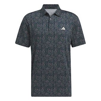 Men's adidas Ultimate365 Power Grid Print Golf Polo Shirt