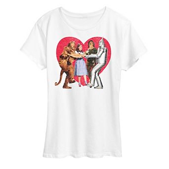 Women's Wizard of Oz Group Photo Heart Graphic Tee